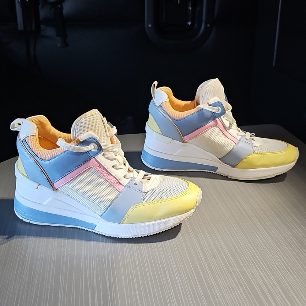 Michael Kors Georgie Trainer Sneakers Multi Color Sz 6M Limited Edition Rare EUC - Picture 4 of 10